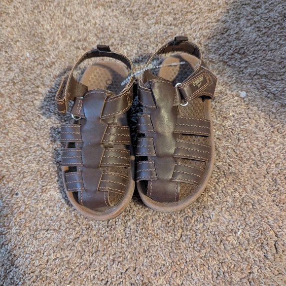 OshKosh B'gosh Brown Sandals with Adjustable Straps - Picture 1 of 8